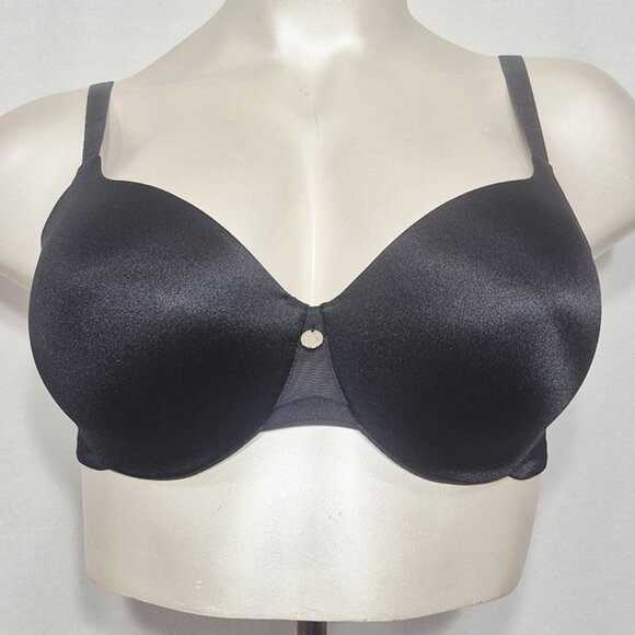40D Just My Size JMS MJ1207 Perfect Shape T-Shirt Underwire Bra Black NWT - Picture 1 of 7